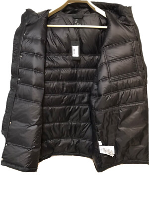 Spalding Men's Black Hooded Parka Insulated Snow Ski Jacket Size S