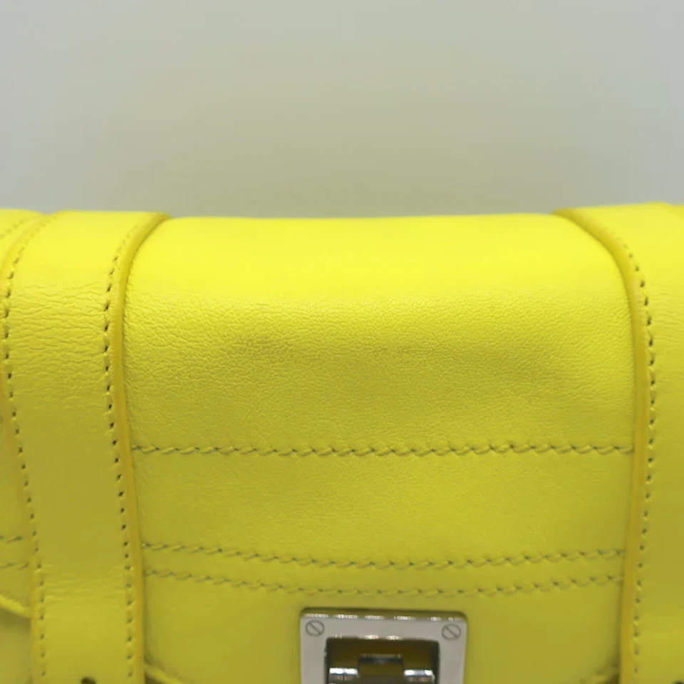Proenza Schouler PS1 Zip-Around Mini Crossbody Bag Yellow Leather - Imagem 4 de 4