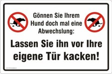 Hundeklo Hundehaufen Hier nicht Kot Kacke Schild Hinweisschild Art.-Nr. 3030