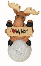 Spoontiques I Love my Mom Lighted Color Changing Moose Ornament