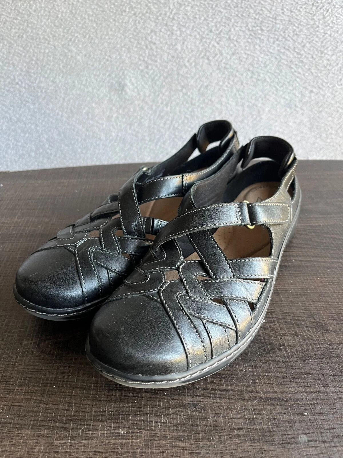 Clarks Collection Sandali Donna 7M Cora Dream Mocassini Pelle Nero