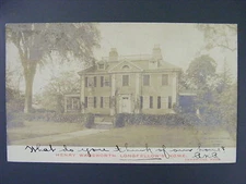 Cambridge Mass Henry Wadsworth Longfellow Home Real Photo Postcard RPPC 1908