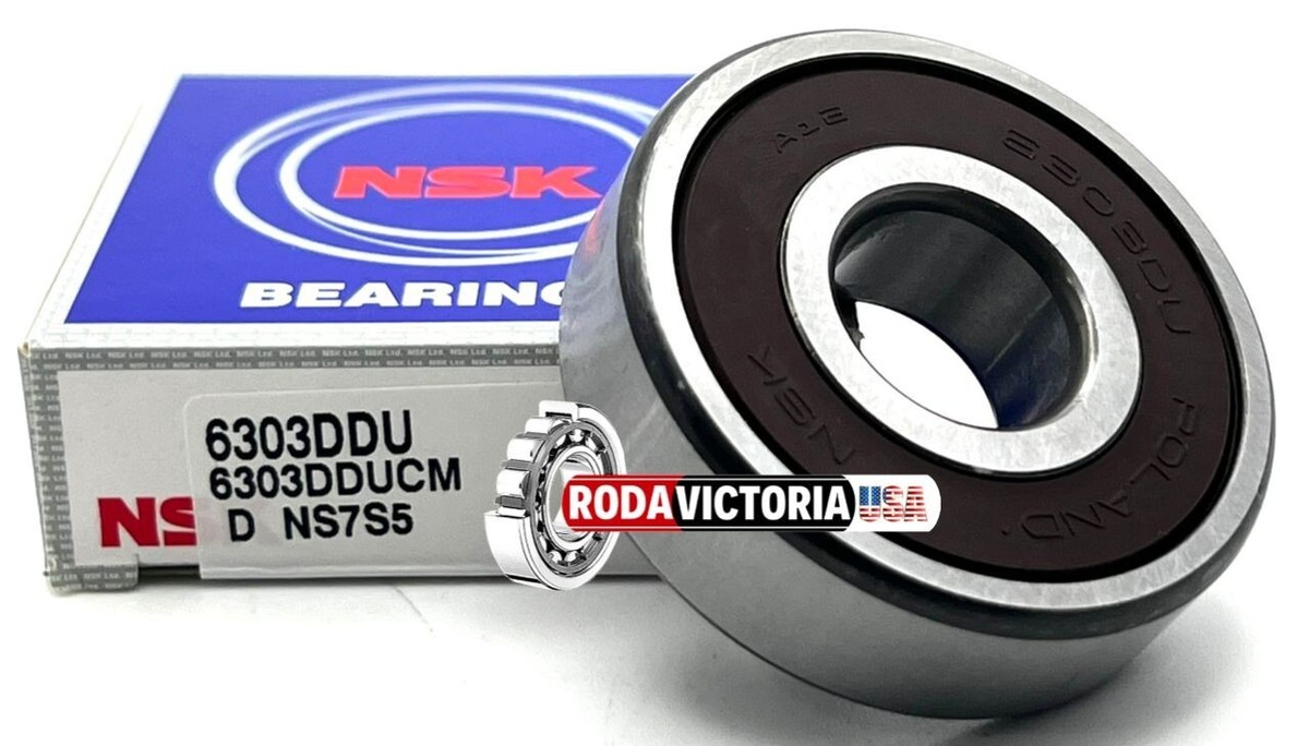 NSK 6303 DDU CM DEEP GROOVE RADIAL BALL BEARING 17x47x14 mm 6303