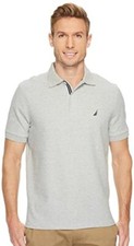 NAUTICA Men's Heather Gray Classic Fit Anchor Polo Shirt NEW Small