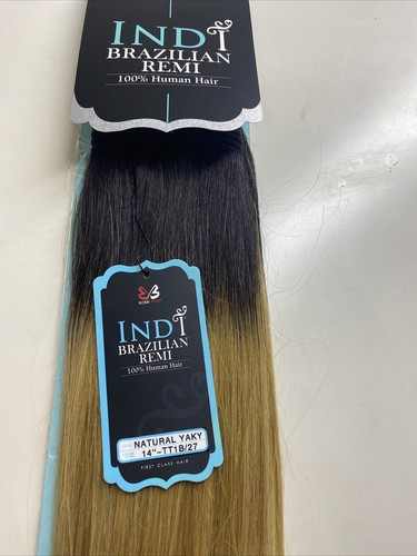 INDI BRAZILIAN_REMI_100%_Human Hair_WEAVING 14"_#TT1B/27 - Picture 2 of 5