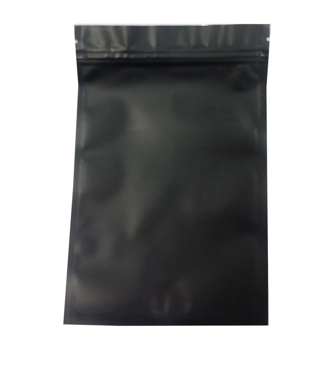 100 Flat Black Plastic Poly Zip Lock Bags Pouches 7x10cm (2.7x3.9) Matt