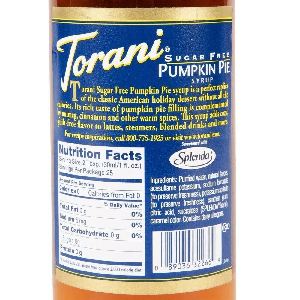Sugar free on sale pumpkin spice syrup