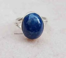 Lapis Lazuli Stone Ring 925 Sterling Silver Handmade Promise Ring All Size R329