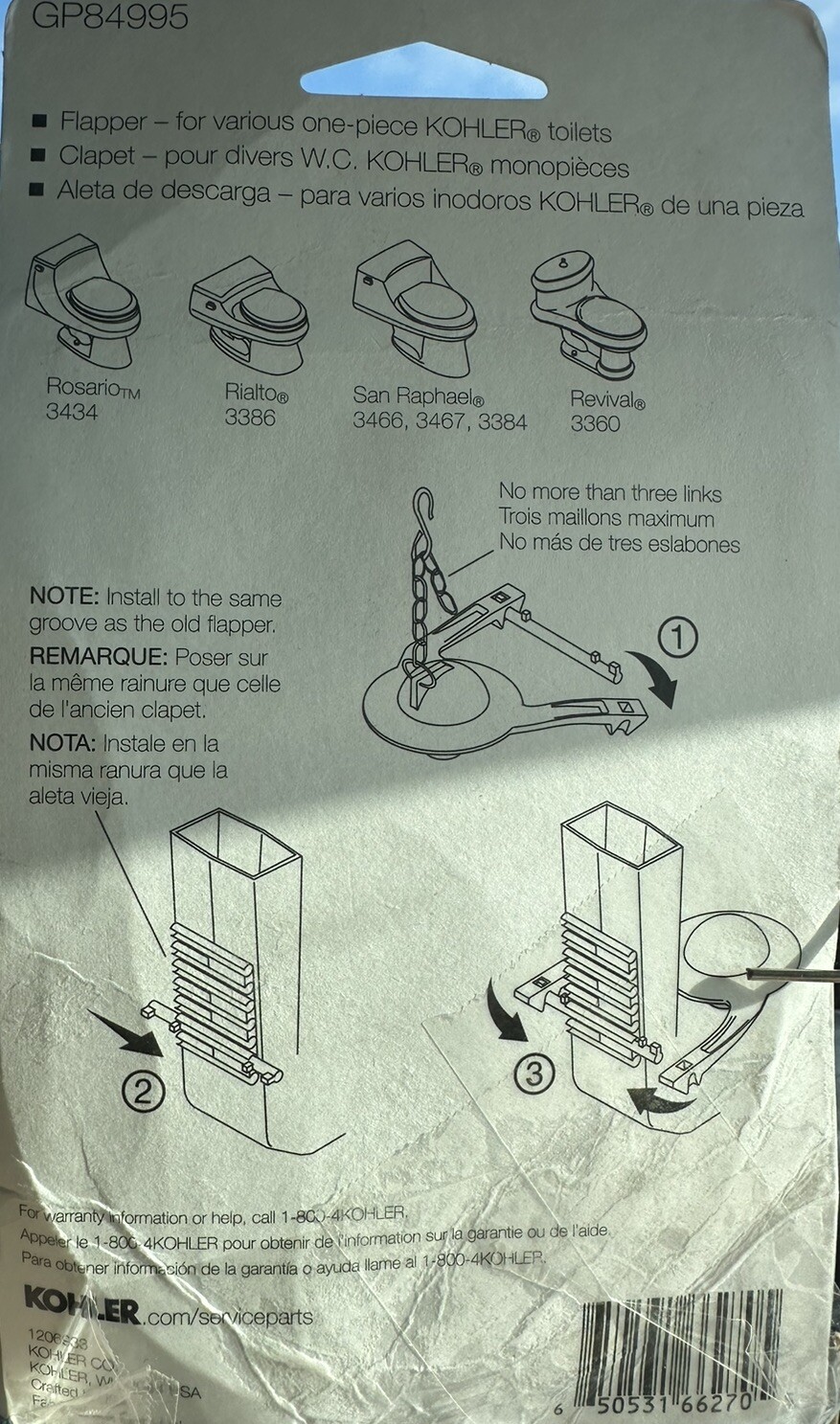 Kohler GP84995KOHLER GENUINE PART GP84995 FLAPPER (HINGE) eBay