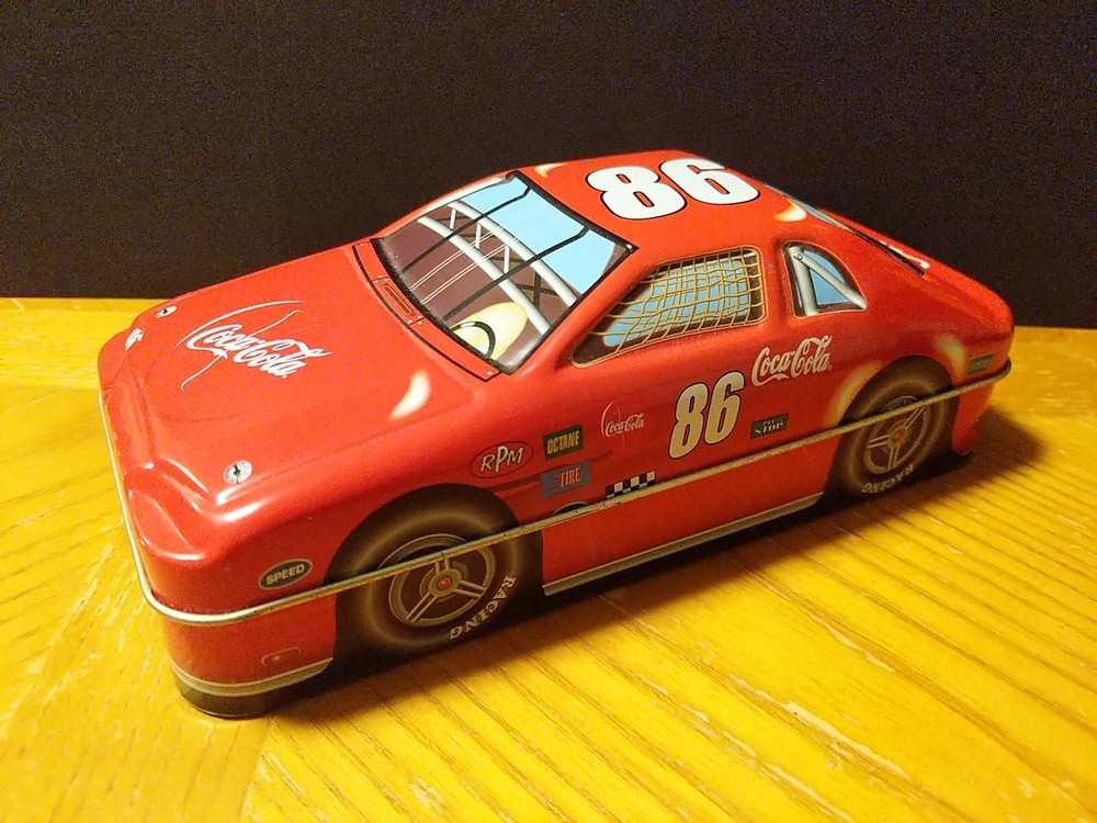 Coke Race Car #86 Tin -  Coca Cola Vintage Box Container