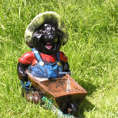 Maulwurf Gartenfigur Schubkarre witzig Haus Gartenzwerg ...