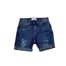 Abercrombie Kids Jean Shorts Boys Size 11/12 Distressed Adjustable Waist Denim