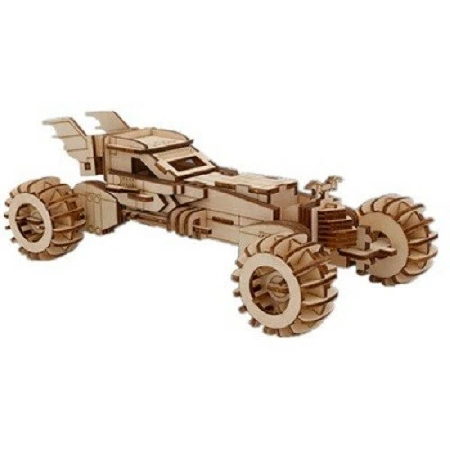 Hágalo usted mismo-bat-móvil- Rompecabezas de madera 3D, Batman, Coche, Juguete mecánico STEM, Rompecabezas Foto 2 de 4