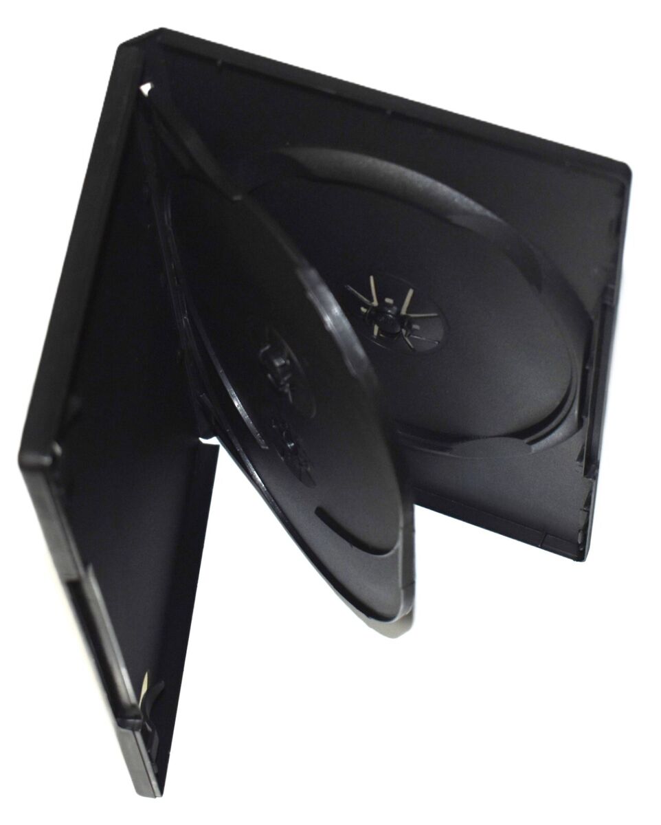 Set of 3 - Swing-Tray 3-Disc DVD Replacement Cases from NEW just-opened box Set of 3 - Swing-Tray 3-Disc DVD Replacement Cases from NEW just-opened box