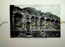 Basingwerk Abbey Refectory Wall; Abbey Exterior On Reverse, Book Illustration