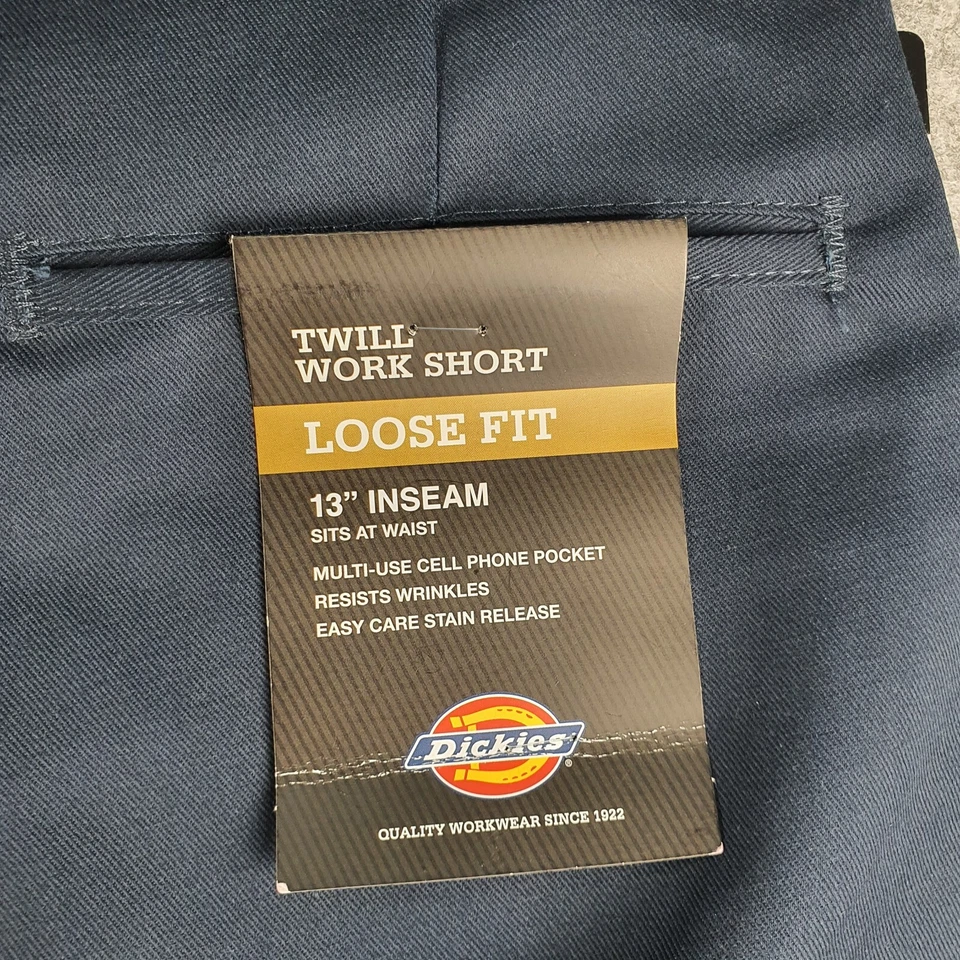 Pantalones Cortos Dickies Para Mujer W26/6 Azul Marino Sarga Trabajo Calce Suelto NUEVO 9023 Foto 4 de 4