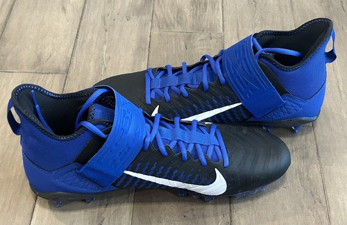 Size 13.5 Nike Alpha Menace Pro 2 Royal Blue Duke Football Cleats BV3945-400 - Picture 4 of 5
