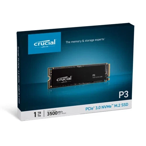 Original Crucial P3 1TB 3D NAND NVMe M.2 Gaming SSD High Performance M.2 2280