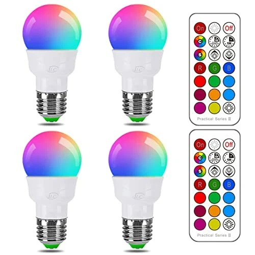 Rgb led light bulb color changing light bulb 40w equivalent 450lm dimmable 5w e26 screw base rgbw deals