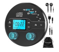 Portable CD Player with Bluetooth, Discman CD Player for Car with FM Transmitter
