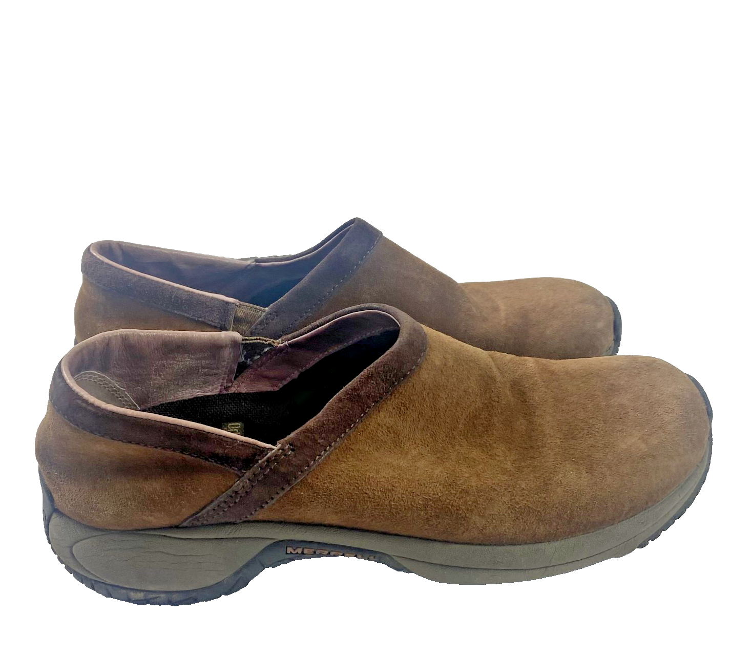 Scarpe Merrell Moc donna taglia 8 scamosciate slip on comode cuscino d'aria Ortholite