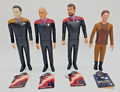 1994 Applause Star Trek Generations & DS9 4 Figuren Lot-Picard Data Riker Odo Neu mit Etikett