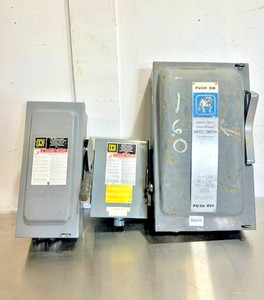 **LOT OF 3** SQUARE D SAFETY SWITCHES