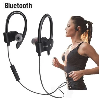 Sport In Ear Bluetooth Headset Ohrbügel Kopfhörer Wireless Bass OB-01 Schwarz - Bild 1 von 4