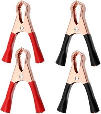 4-Pack Insulated Alligator Clips 100A Jumper Cables Clamp for Charging and Testi