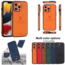 For iPhone 17 Pro Max 16 15 14 13 12 11 7 Shockproof Leather Silicone Phone Case