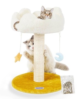 Happi N Pets Cloud Cat Tree, Scratching 22'' with Post, White 