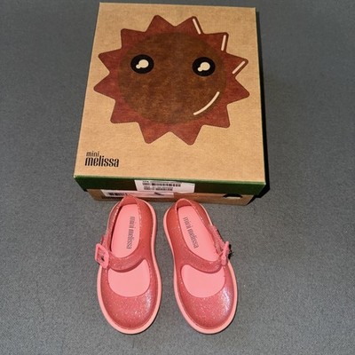 New Mini Melissa Glitter Pink MiniLolaII Size 5 New in Box