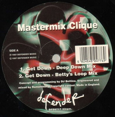 Mastermix Clique - Get Down - UK 12'' Vinyl - 1997 - Defender