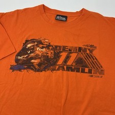 Chase Authentics T-Shirt 2XL Denny Hamlin FedEx NASCAR Orange Vintage
