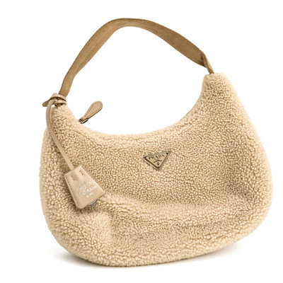 Prada Shearling Bag Authentic Re-Edition 2000 Small Hobo Sheep Skin Shoulder Bag