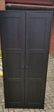 Ikea Rakkestad Wardrobe In Black Brown 2 Doors