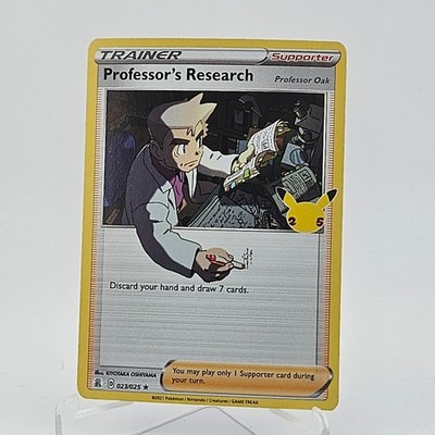 Professor's Research (Professor Oak) 023/025 Celebrations Pokemon Card TCG