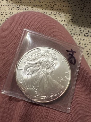 🟢 2004 American Silver Eagle Uncirculated burnished- 1 oz .999 Silver Dollar 🔴