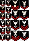 21 US NAVY WW2 MILITARY RATE RATING PATCHES, Various Positions Ranks Conditions
