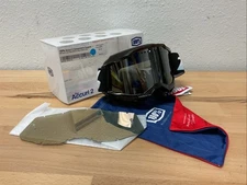 100% Accuri 2 Snowmobile Goggles Mirrored Lens Black/Silver + Replacement Gold