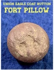 Union Soldiers Eagle Coat Button + Water Recovered- Dug At Ft. Pillow Tennessee.