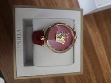 Versace Womens  Gold 39mm Strap Fashion Watch msrp. $1,495
