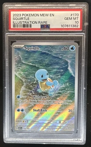 2023 Pokemon SV 151 Squirtle Illustration Rare #170/165 PSA 10 GEM MINT