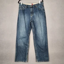 Vintage Tommy Hilfiger Tommy Jeans Mens 34x30 Blue Relaxed Fit Denim 2000s Y2K