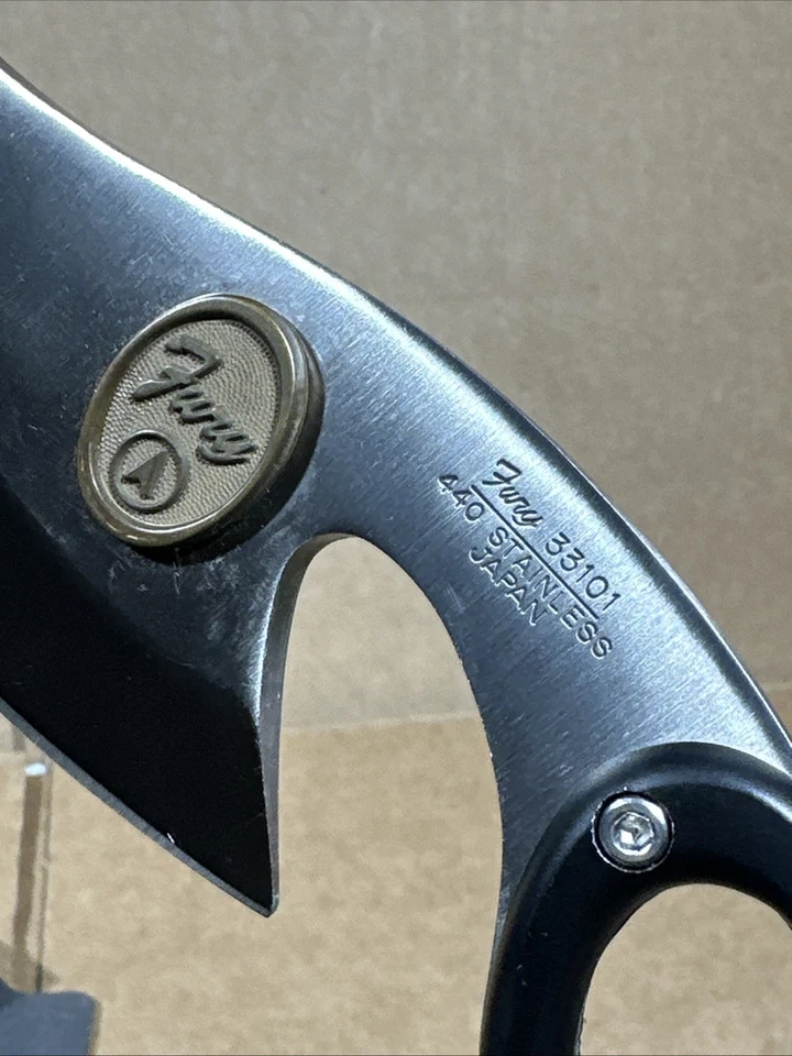 FURY 33101 Knife Rare 440 Stainless Japan W/Sheath - Image 2 of 4