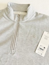 ALO YOGA ACCOLADE 1/4 ZIP PULLOVER - ATHLETIC HEATHER GRAY - XL - NEW/DETACH TAG