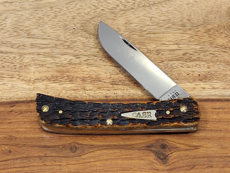 2023 CASE XX (#6137 SS) BROWN BONE "SOD BUTSER JR" POCKET KNIFE- MINTY/L@@K