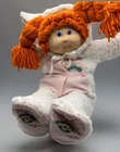 Vtg Cabbage Patch Doll Red Hair Bunny Costume Diaper Front Tooth Blue Eye