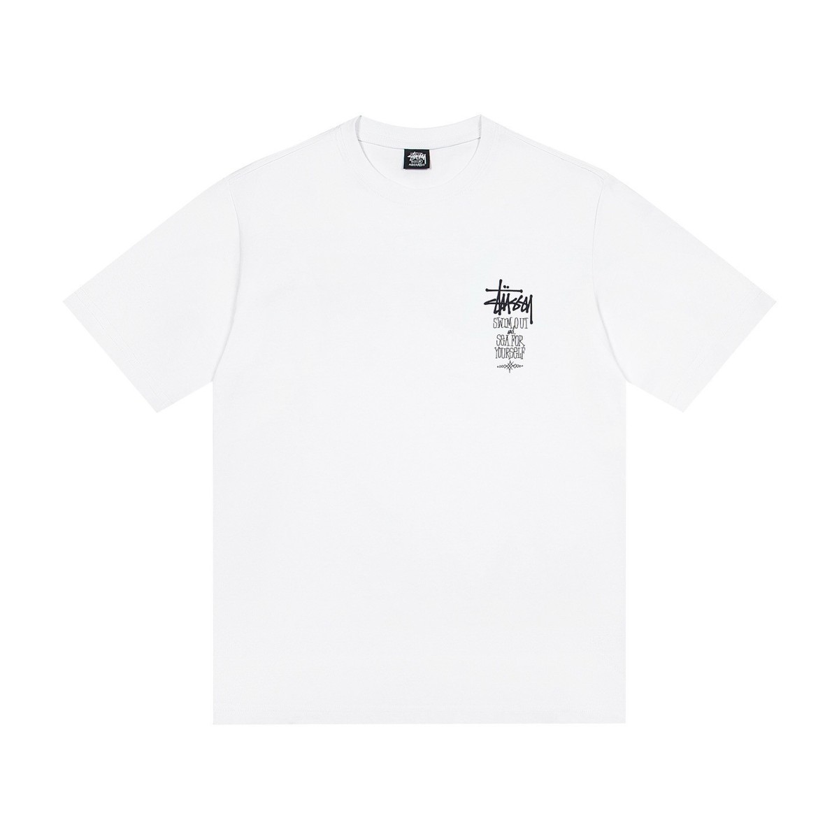 Stussy FW26 SWIM OUT TEE PIGMENT DYED tee Summer t-shirt Black