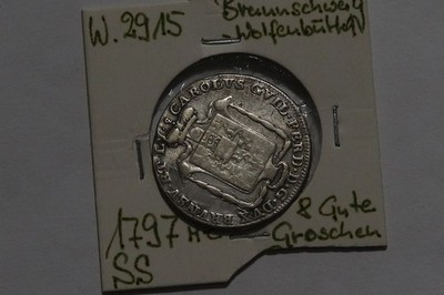     GERMANY BRAUNS-WOLF. 8 GUTE GROSCHEN 1797 SILVER B86 WP13
